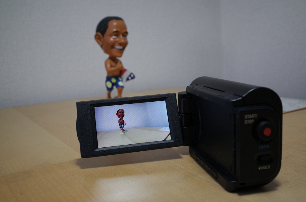 グリップスタイルLCDユニット「AKA-LU1」で、超小型のハンディカムのビデオカメラになる「HDR-AS200V」