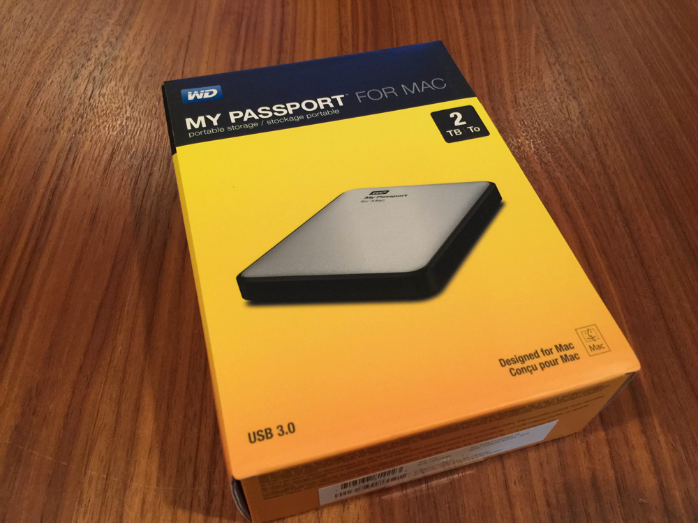 ウエスタンデジタル（Western Digital）「My Passport for Mac 2TB」の箱